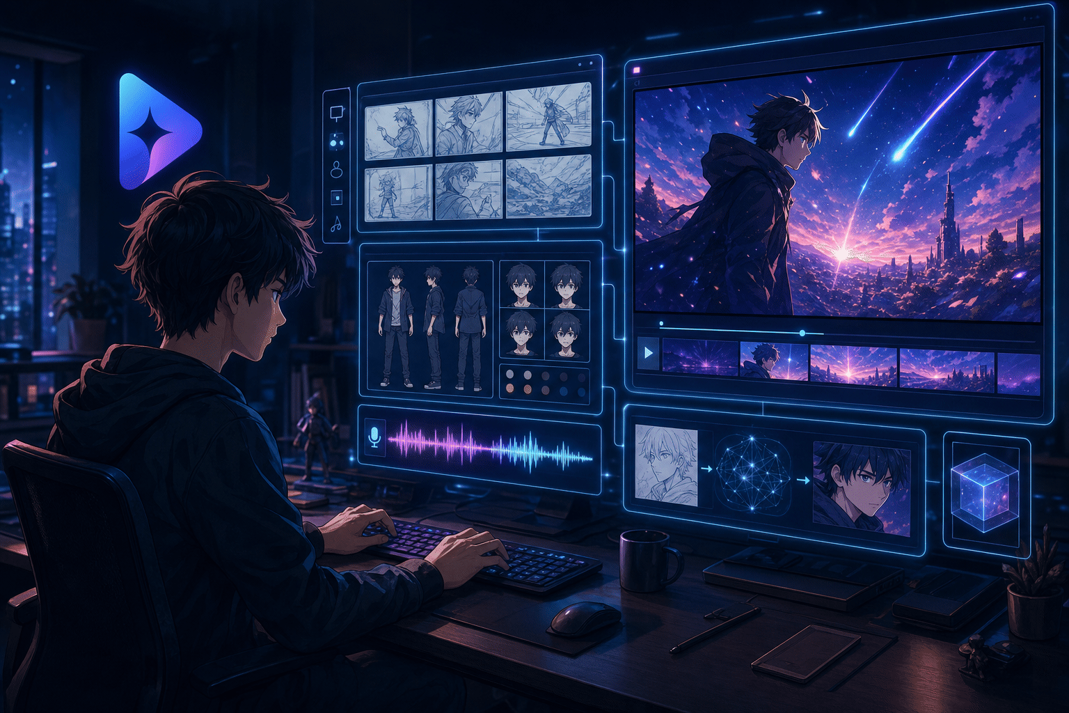 做成 AI 动漫短片